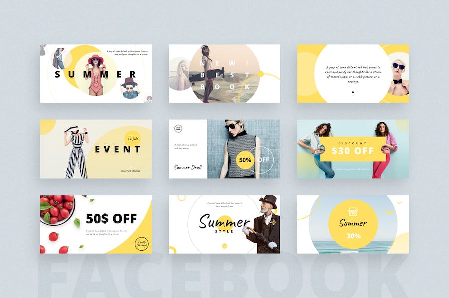 竖版Instagram社交媒体照片墙时尚海报keynote模板 - 顶尖PPT