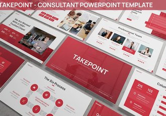 红色大气团队介绍项目合作解决方案商业计划通用+PPT模板 - 顶尖PPT