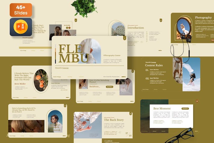 摄影技术讲述展示方案应用推介PPT模板 - 顶尖PPT