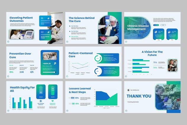 医疗保健医学治疗PPT模板 - 顶尖PPT