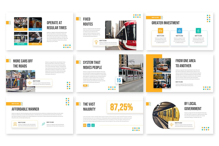 简约大气城市交通展示交通数据分析PPT模板 - 顶尖PPT