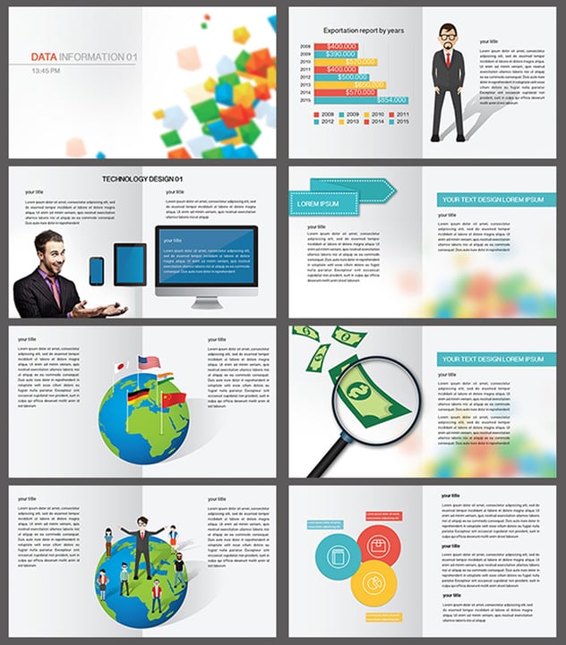 商业人物插画图形keynote模板 - 顶尖PPT