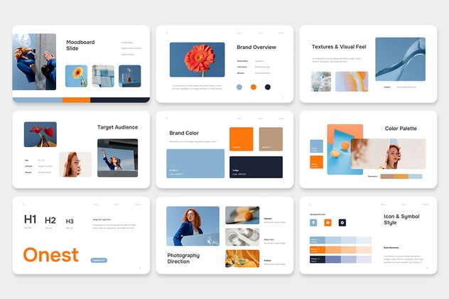 情绪板设计展示PPT模板 - 顶尖PPT