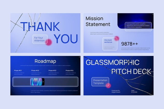 玻璃质感团队产品展示PPT模板 - 顶尖PPT