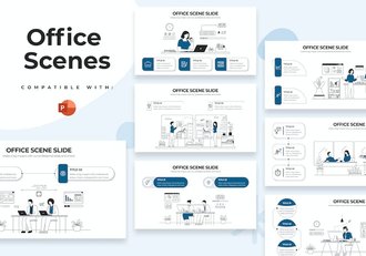 办公场景商务活动信息图表PPT模板 - 顶尖PPT