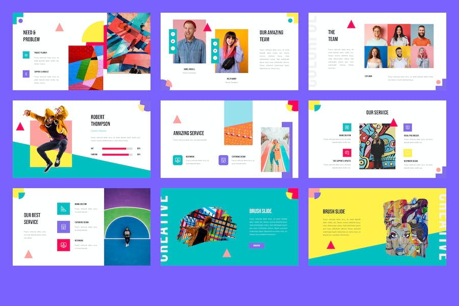 蜡笔粉笔彩色风格PowerPoint模板 - 顶尖PPT