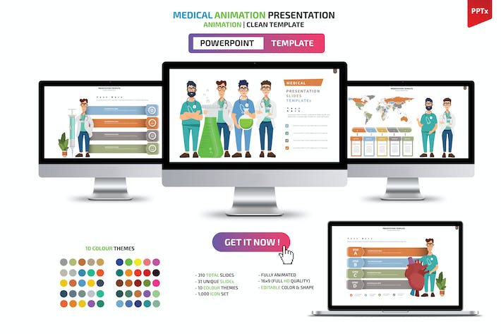 医疗保健专业方案展示PPT模板 - 顶尖PPT