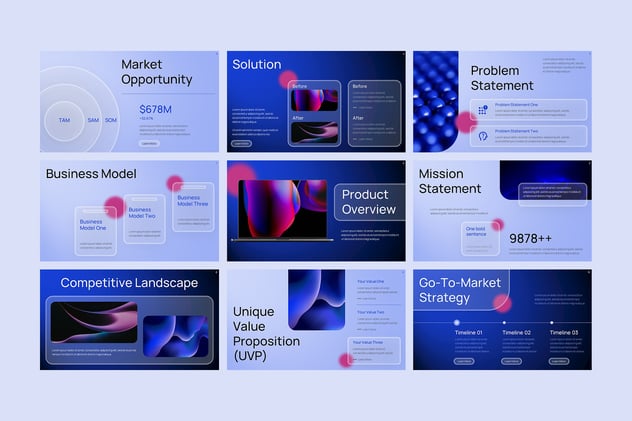 玻璃质感团队产品展示PPT模板 - 顶尖PPT