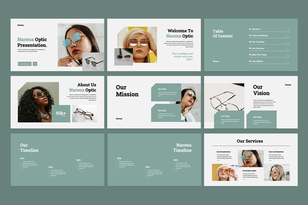 眼镜品牌产品展示企业介绍keynote模板 - 顶尖PPT