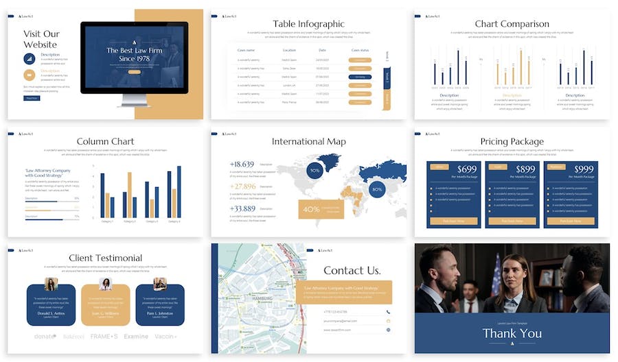 法律律师事务所机构宣传展示国外PPT模板 - 顶尖PPT