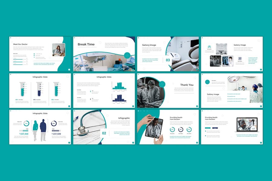 医疗中心诊疗服务管理运营Keynote模板 - 顶尖PPT