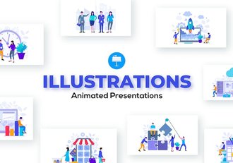 动态矢量插画主题Keynote模板 - 顶尖PPT