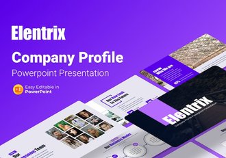 紫色创意公司介绍演示PPT模板 - 顶尖PPT