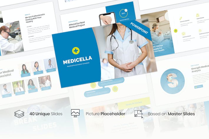 医疗健康医院诊所专业PPT模板 - 顶尖PPT