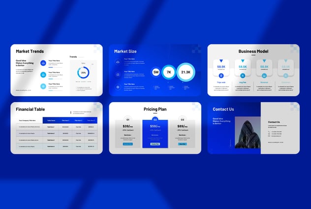 公司简介商务商业蓝色国外keynote模板 - 顶尖PPT