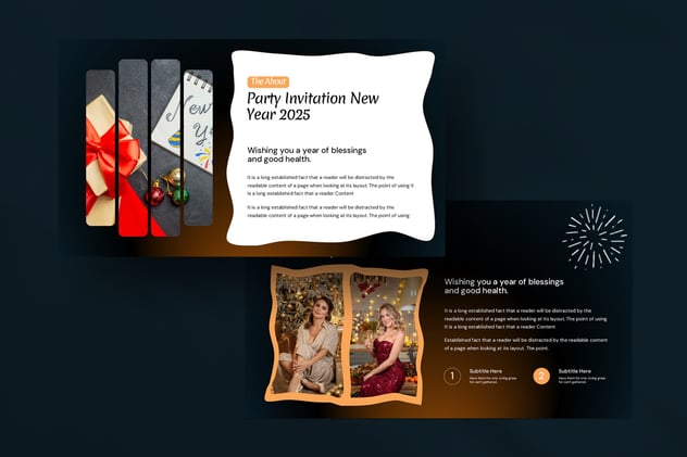 新年快乐新年晚会PPT模板 - 顶尖PPT