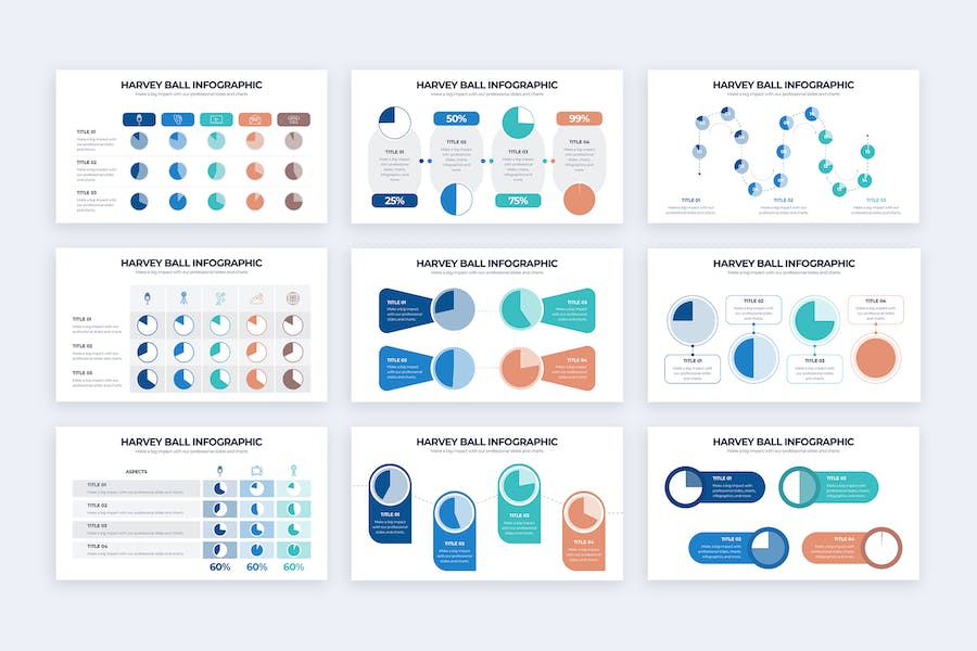 商业哈维球图数据分析信息图形PPT模板 - 顶尖PPT