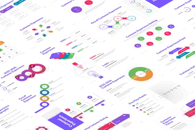 客户体验主题信息图表演示Keynote模板 - 顶尖PPT