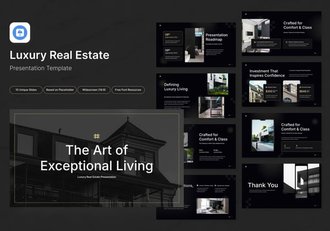 豪华房地产行业keynote模板 - 顶尖PPT