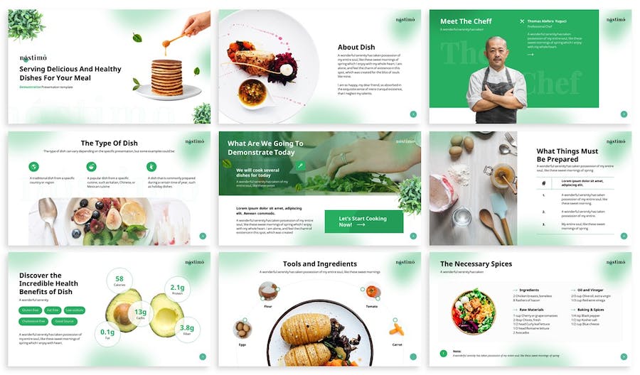 餐饮美食制作展示keynote模板 - 顶尖PPT