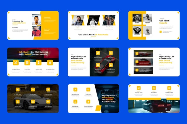 汽车服务PowerPoint模板 - 顶尖PPT