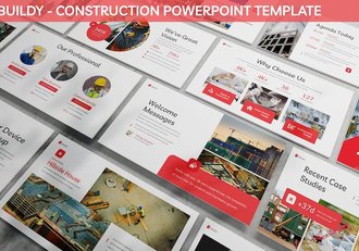 建筑工程施工公司年度汇报国外PPT模板 - 顶尖PPT