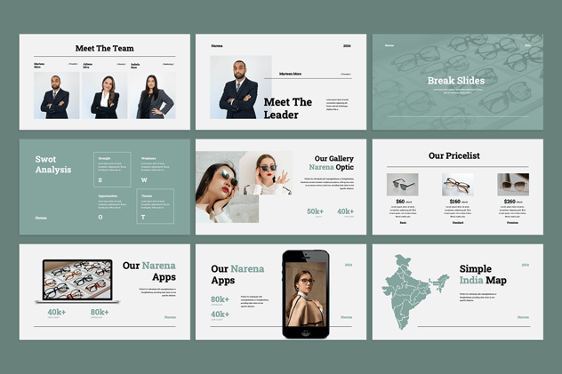 眼镜品牌产品展示企业介绍keynote模板 - 顶尖PPT