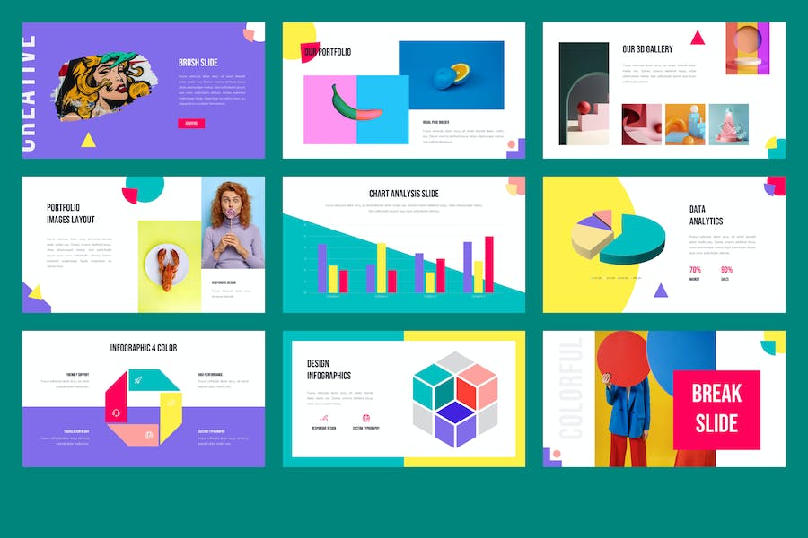 蜡笔粉笔彩色风格PowerPoint模板 - 顶尖PPT