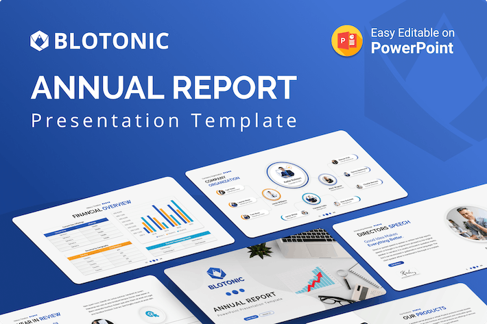 商务年度报告工作总结PPT模板 - 顶尖PPT