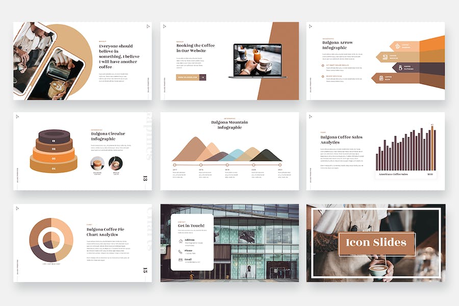 咖啡行业咖啡店主题keynote模板 - 顶尖PPT