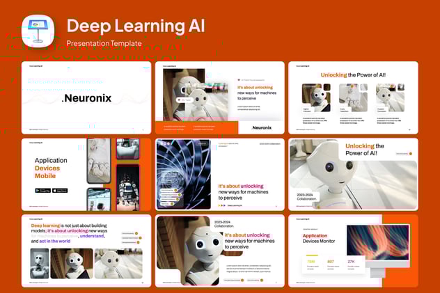 深度学习AI主题演讲keynote模板 - 顶尖PPT