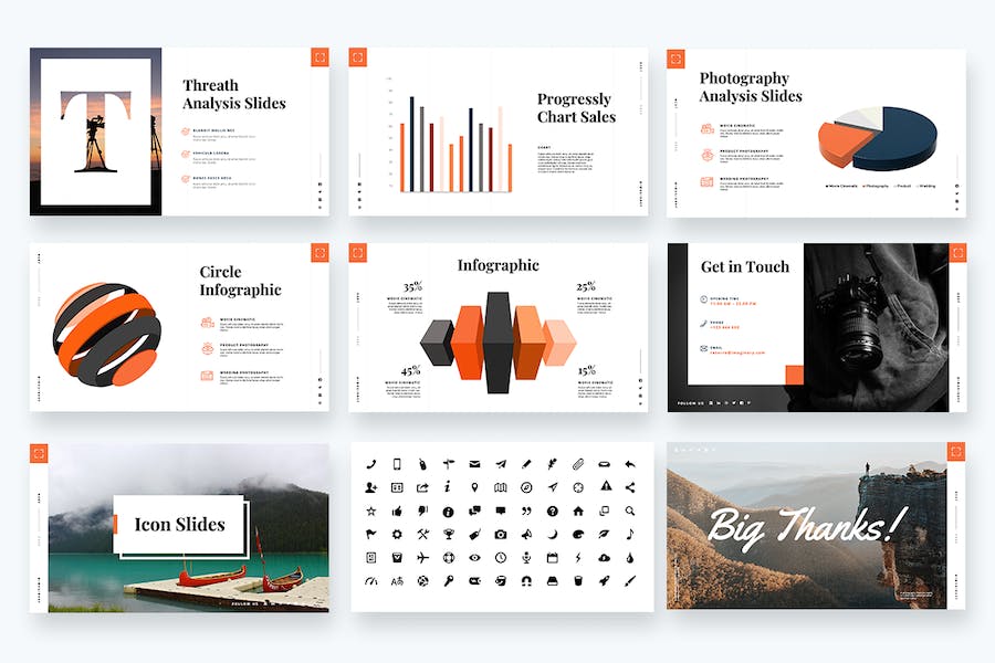 简约风格摄影主题keynote模板 - 顶尖PPT