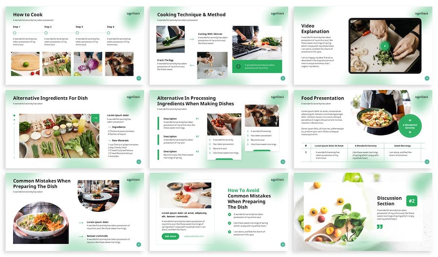 餐饮美食制作展示keynote模板 - 顶尖PPT