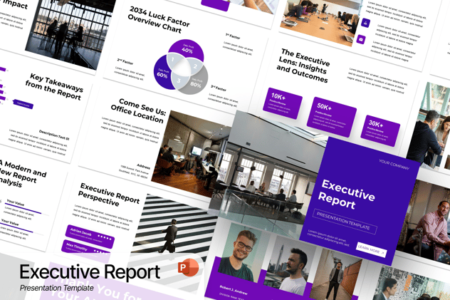 执行总结管理报告PPT模板 - 顶尖PPT