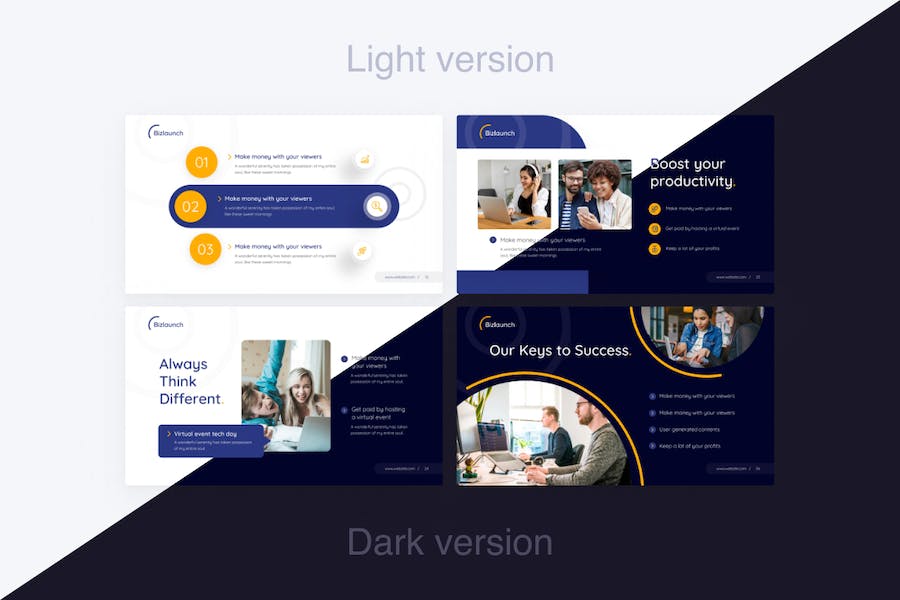现代商业风格企业介绍业务合作PPT模板 - 顶尖PPT