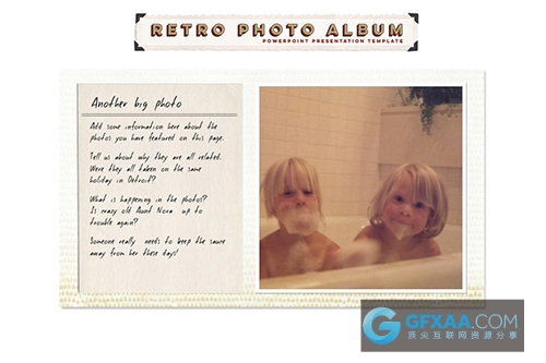 复古的相册照片展示PPT模板 - 顶尖PPT