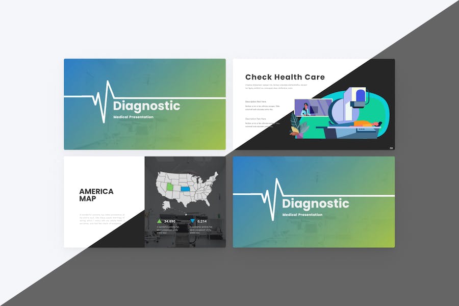 诊断医疗医学研究PPT模板 - 顶尖PPT