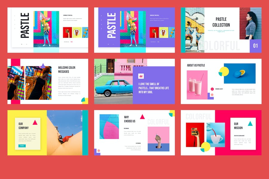 蜡笔粉笔彩色风格PowerPoint模板 - 顶尖PPT