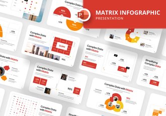 创意商务矩阵信息图形PPT模板 - 顶尖PPT