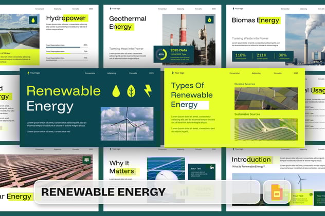 可再生能源PPT模板 - 顶尖PPT