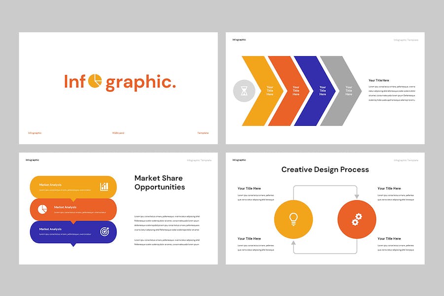 流程步骤要点展示信息图形PPT模板 - 顶尖PPT