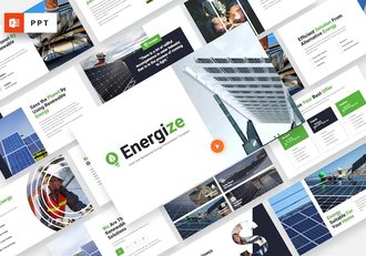 太阳能能源发电PowerPoint模板 - 顶尖PPT