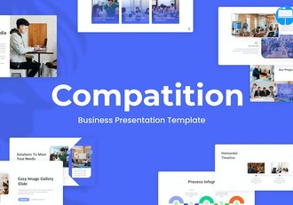 蓝色极简主义商务keynote模板 - 顶尖PPT