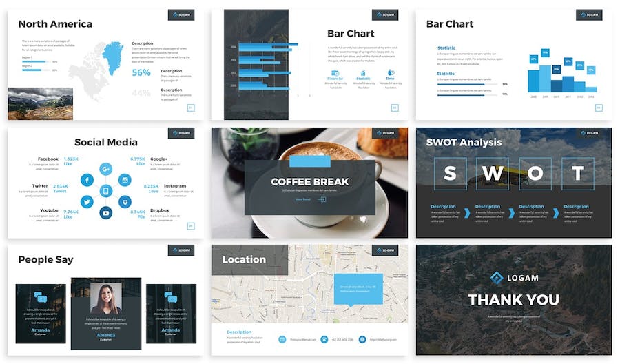 多用途商务办公通用PPT模板 - 顶尖PPT