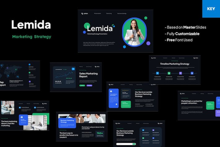 营销策略推广方案讲座展示Keynote模板 - 顶尖PPT