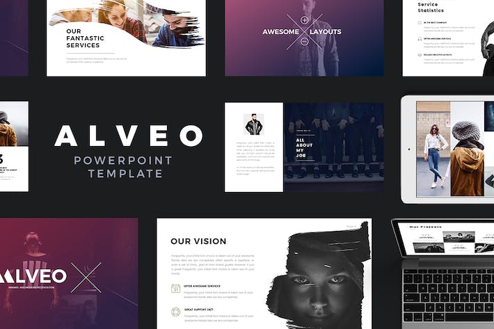 极简风格商务办公展示PPT模板 - 顶尖PPT