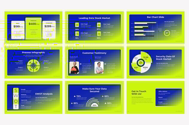 股票市场投资分析PPT模板 - 顶尖PPT