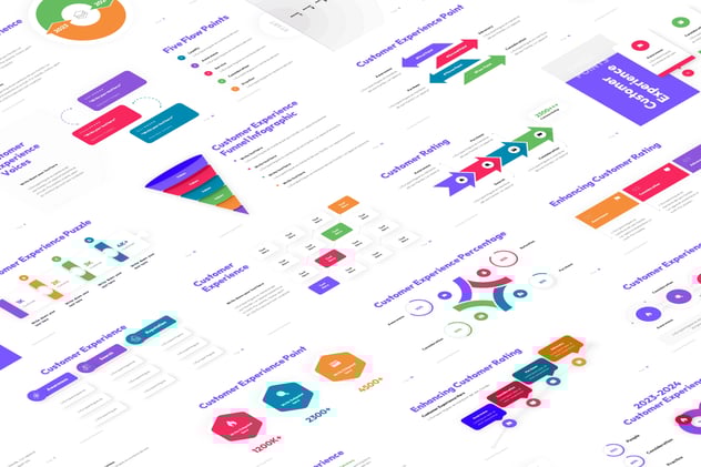 客户体验主题信息图表演示Keynote模板 - 顶尖PPT