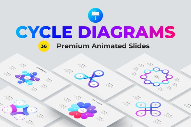 循环动画Keynote信息图形模板 - 顶尖PPT