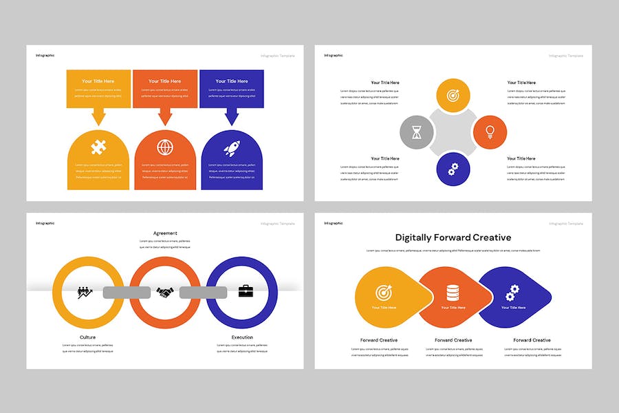流程步骤要点展示信息图形PPT模板 - 顶尖PPT